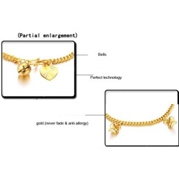Betrouwbare Reputatie Vrouwelijke Geliefde 18K Vergulde Armband Met Bellen