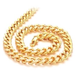 Hoogwaardige Mannelijke Twistvormige 18K Vergulde Ketting