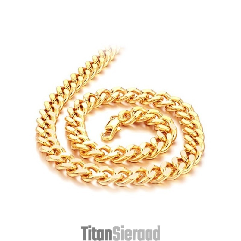 Hoogwaardige Mannelijke Twistvormige 18K Vergulde Ketting Hoogwaardige Mannelijke Twistvormige 18K Vergulde Ketting