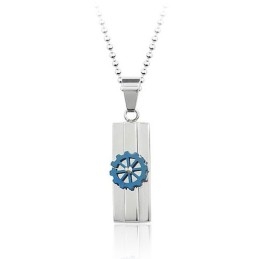 Unieke Heren Zilveren Titanium Hanger - Gratis Ketting