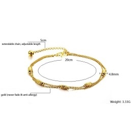 Compleet In Specificaties Dames 18K Vergulde Enkelband