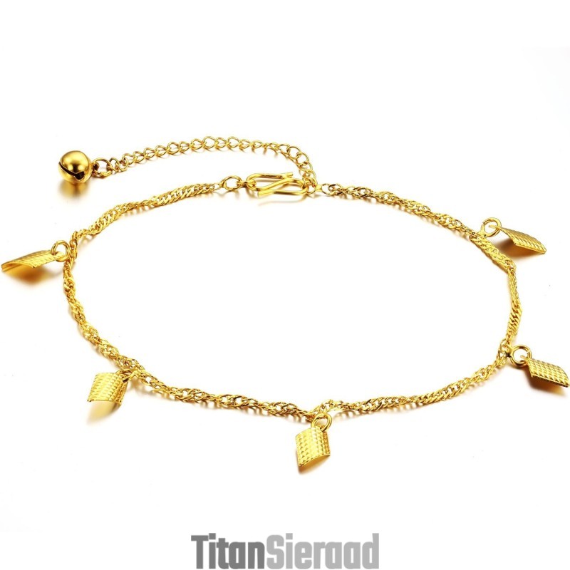Compleet In Specificaties Dames 18K Vergulde Enkelband