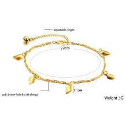 Compleet In Specificaties Dames 18K Vergulde Enkelband