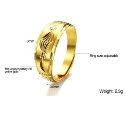 Betrouwbare Reputatie, Beknopte 18K Vergulde Ring Voor Dames