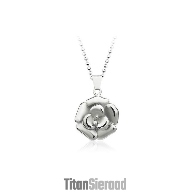Prachtige Titanium Hanger In De Vorm Van Een Roos Voor Heren - Gratis Ketting Prachtige Titanium Hanger In De Vorm Van Een Roos Voor Heren - Gratis Ketting