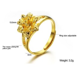 Brede Variaties Dames Klassieke 18K Vergulde Ring
