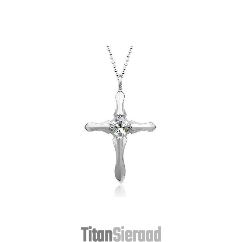 Stijlvolle Titanium Kruishanger Voor Heren - Gratis Ketting Stijlvolle Titanium Kruishanger Voor Heren - Gratis Ketting