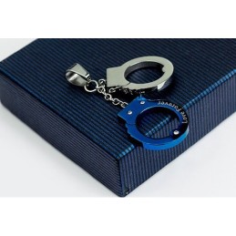 Prachtige Titanium Hanger In De Vorm Van Handboeien Voor Heren - Gratis Ketting