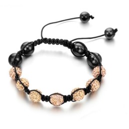 Kwaliteit En Kwantiteit Gegarandeerde Vrouwelijke Bolvormige Kristallen Armband