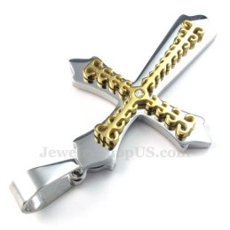 Gouden Titanium Kruishanger Ketting (Gratis Ketting)