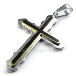Ketting Met Twee Titanium Kruishangers (Gratis Ketting)