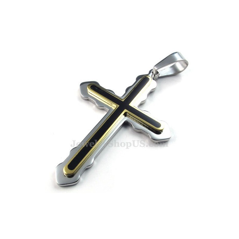 Ketting Met Twee Titanium Kruishangers (Gratis Ketting)