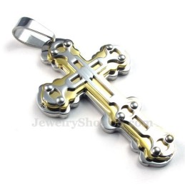 Prachtige Titanium Kruishanger Voor Heren (Gratis Ketting)