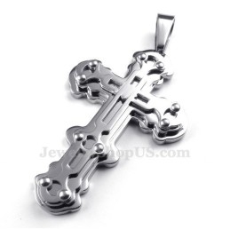 Prachtige Zilveren Titanium Kruishanger Voor Heren (Gratis Ketting)