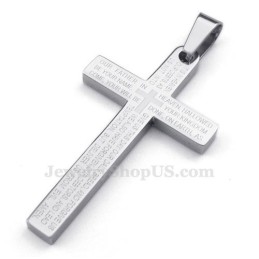 Titanium Kruishanger Met Schriftgedeelte (Gratis Ketting)