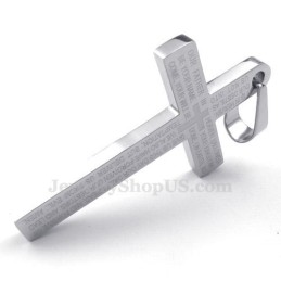 Titanium Kruishanger Met Schriftgedeelte (Gratis Ketting)