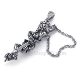 Drakenzwaard Titanium Hanger Ketting (Gratis Ketting)