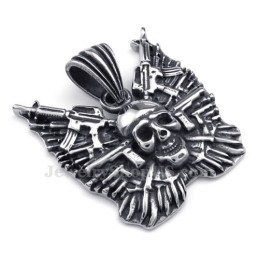 Titanium Schedel Hanger Ketting (Gratis Ketting)