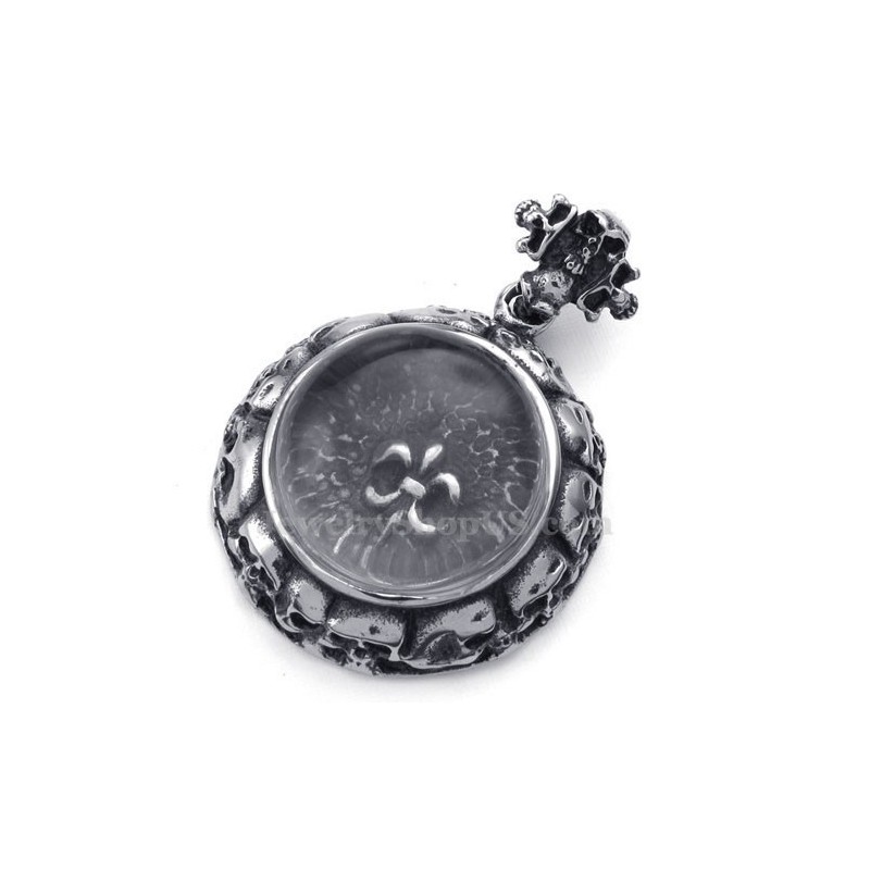 Titanium Kruishanger Ketting Versierd Met Schedel (Gratis Ketting) Titanium Kruishanger Ketting Versierd Met Schedel (Gratis Ketting)
