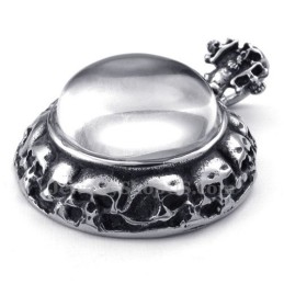 Titanium Kruishanger Ketting Versierd Met Schedel (Gratis Ketting)