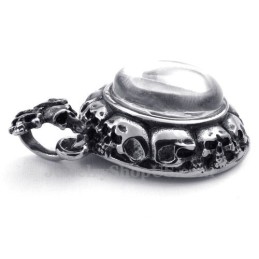 Titanium Kruishanger Ketting Versierd Met Schedel (Gratis Ketting)