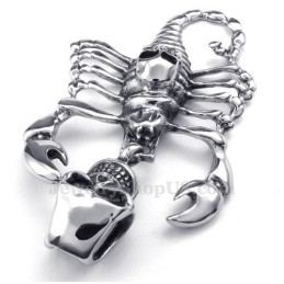Titanium Schedel-Schorpioen Hanger Ketting Voor Heren (Gratis Ketting)
