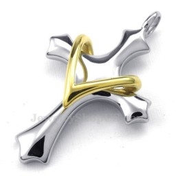 Liefde En Hart Kruis Titanium Hanger Ketting (Gratis Ketting)