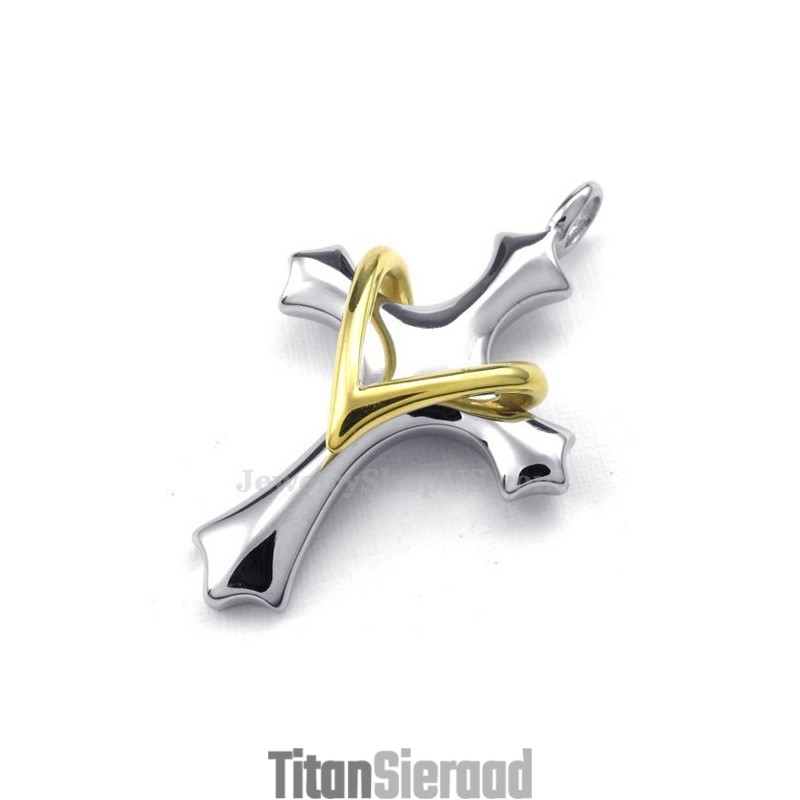 Liefde En Hart Kruis Titanium Hanger Ketting (Gratis Ketting) Liefde En Hart Kruis Titanium Hanger Ketting (Gratis Ketting)