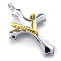 Liefde En Hart Kruis Titanium Hanger Ketting (Gratis Ketting)