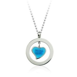 Mode Liefdeshart Titanium Hanger - Gratis Ketting