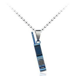 Nieuwe Stijl Heren Blauwe Mobiele Telefoon Titanium Hanger - Gratis Ketting
