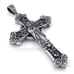 Onze-Lieve-Vrouwe Titanium Kruis Hanger Ketting (Gratis Ketting)