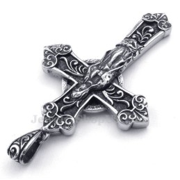 Onze-Lieve-Vrouwe Titanium Kruis Hanger Ketting (Gratis Ketting)