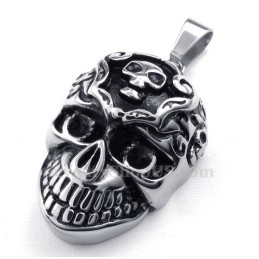 Elegante Titanium Schedelhanger Ketting (Gratis Ketting)
