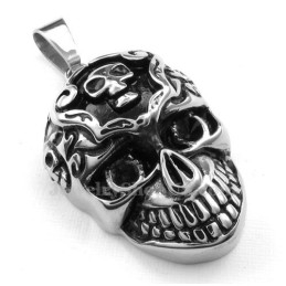 Elegante Titanium Schedelhanger Ketting (Gratis Ketting)