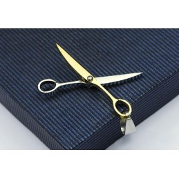 Gloden Scissor Fashion Titanium Hanger - Gratis Ketting