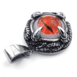 Rode Kattenoog Titanium Hanger Ketting (Gratis Ketting)
