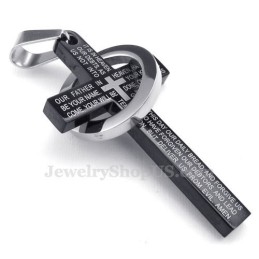 Titanium Kruis Hanger Ketting Met Schriftgedeelte (Gratis Ketting)