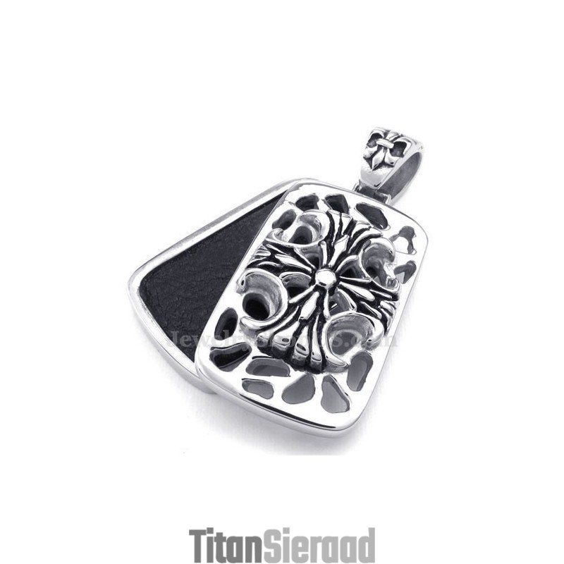 Kaarten Titanium Kruis Hanger Ketting (Gratis Ketting)