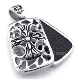 Kaarten Titanium Kruis Hanger Ketting (Gratis Ketting)