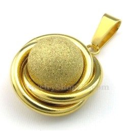 Gouden Bolvormige Titanium Hanger Ketting (Gratis Ketting)