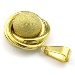 Gouden Bolvormige Titanium Hanger Ketting (Gratis Ketting)
