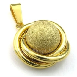 Gouden Bolvormige Titanium Hanger Ketting (Gratis Ketting)