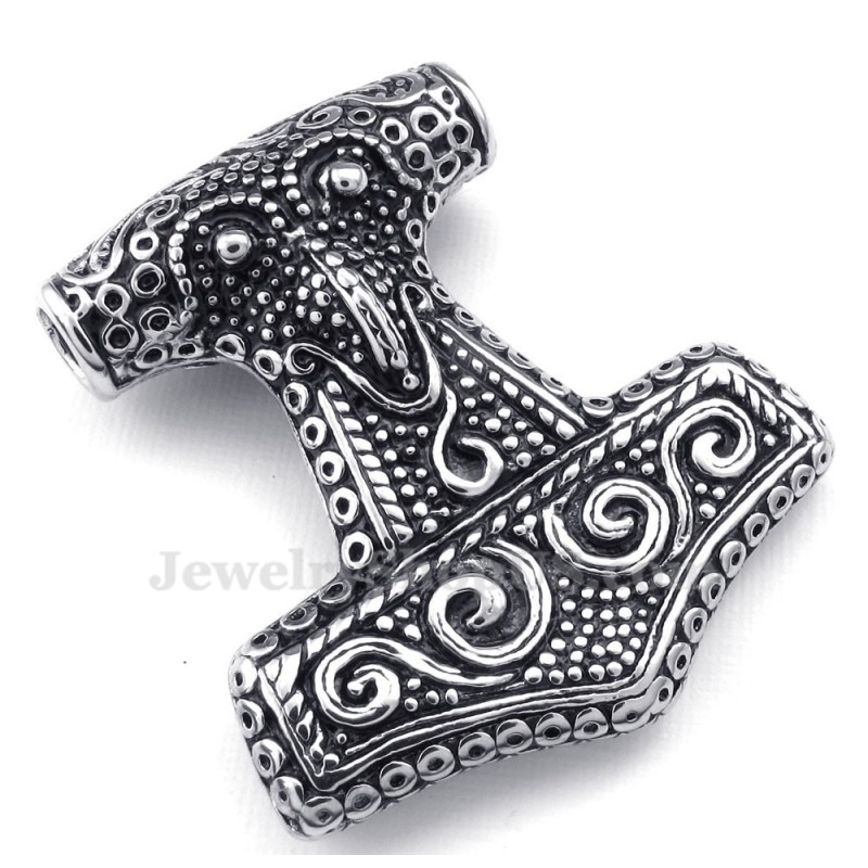 Titanium Thor'S Hammer Hanger Ketting (Gratis Ketting) Titanium Thor'S Hammer Hanger Ketting (Gratis Ketting)