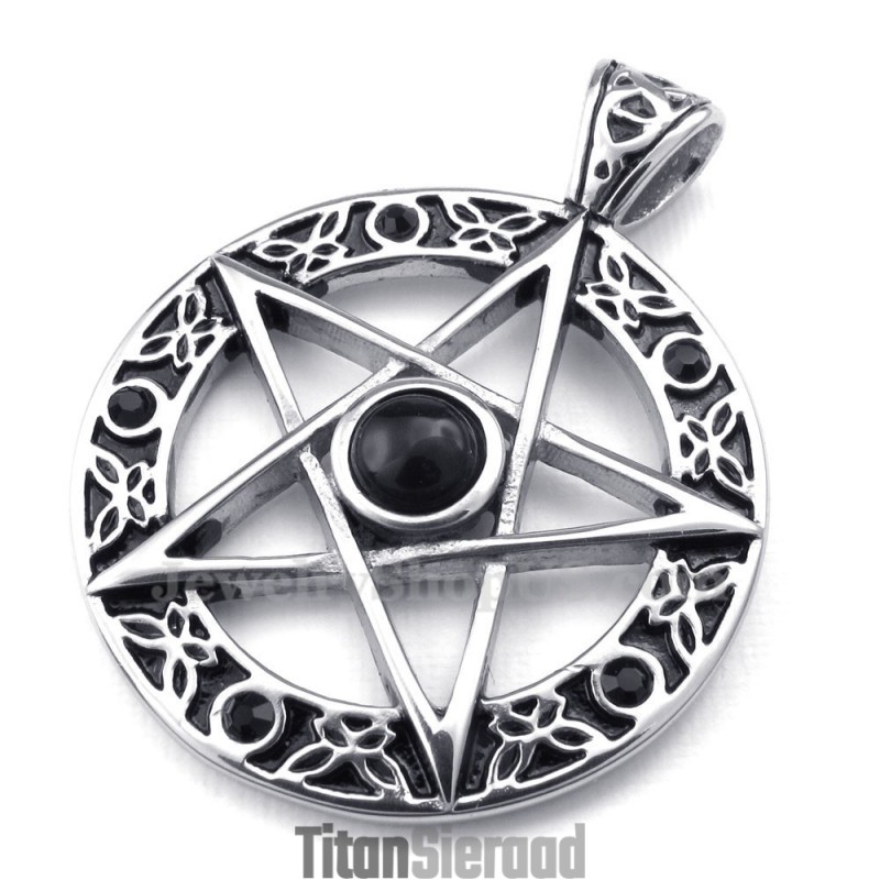 Titanium Ster Hanger Ketting (Gratis Ketting) Titanium Ster Hanger Ketting (Gratis Ketting)