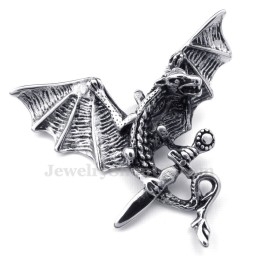 Prachtige Titanium Pterosauriër Hanger Ketting (Gratis Ketting)