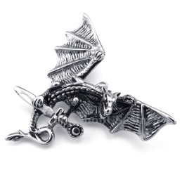 Prachtige Titanium Pterosauriër Hanger Ketting (Gratis Ketting)