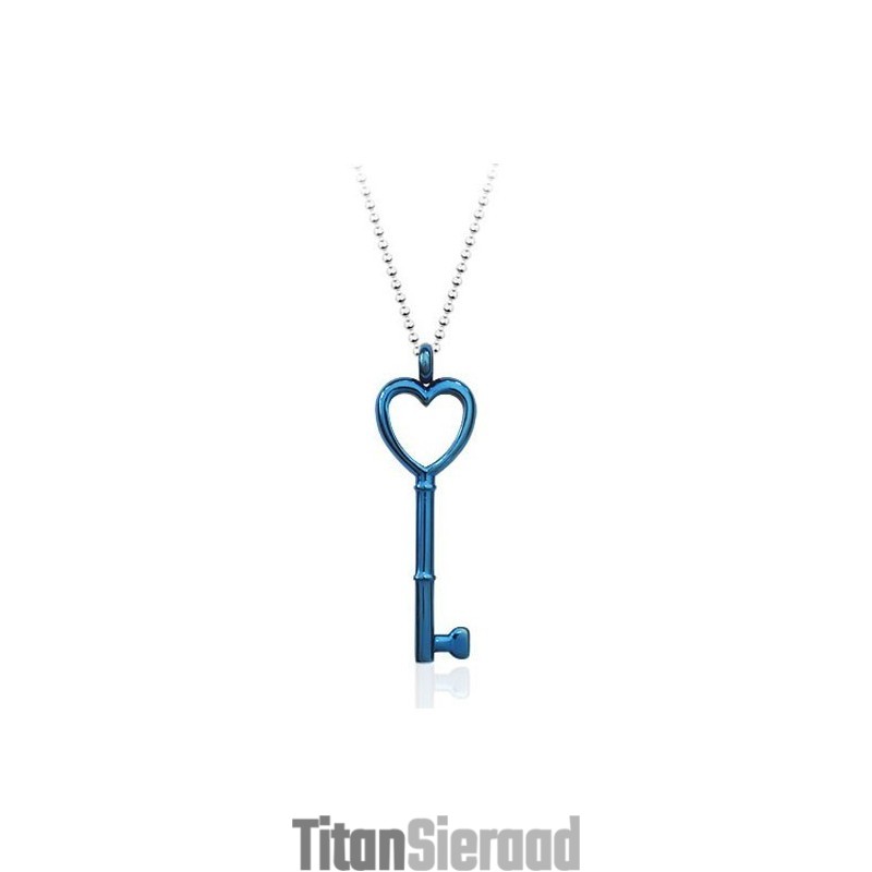 Liefdeshartsleutel Titanium Hanger - Gratis Ketting Liefdeshartsleutel Titanium Hanger - Gratis Ketting