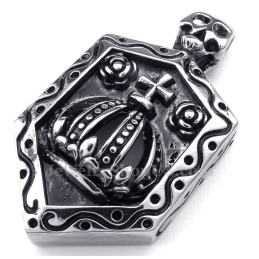 Titanium Imperial Crown Hanger Ketting (Gratis Ketting)
