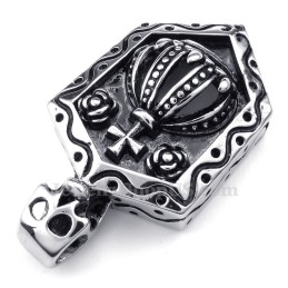 Titanium Imperial Crown Hanger Ketting (Gratis Ketting)